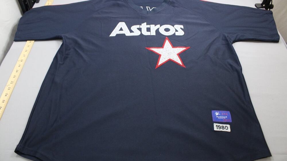 Horlohawk Astros Houston Baseball Jersey Nolan Ryan 1980 Style Mens Size 56 Blue